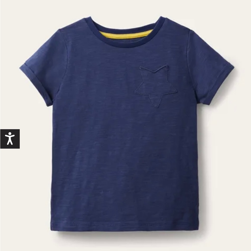 MINI BODEN Star Pocket Slub T-Shirt